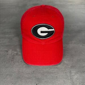 Georgia Bulldogs Hat Top of the World Red Cotton Adjustable Strapback Dad‎ Cap